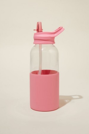 Cotton On 1 Litre Sip Lid Drink Men's Water Bottles Pink | UQ7PjPGPKbk
