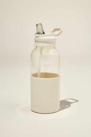 Cotton On 1 Litre Sip Lid Drink Men's Water Bottles White | R4Uvin6Zl1H