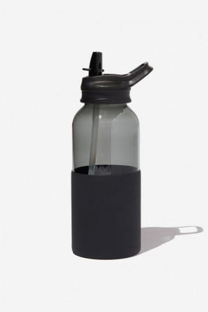 Cotton On 1 Litre Sip Lid Drink Men's Water Bottles Black | uK78CALmoEB