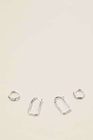 Cotton On 2Pk Mid Earring Women's Jewellery Silver | VirVPXP8QMO