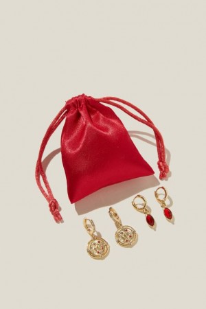 Cotton On 2Pk Mid Earring Women's Jewellery Gold | I2MKUidOfJ4