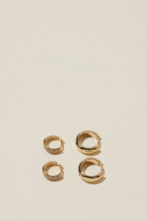 Cotton On 2Pk Mid Earring Women's Jewellery Gold | FnUzkM4LiZ7