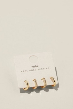 Cotton On 2Pk Small Earring Women's Jewellery Gold | DNHG2r2yqIy