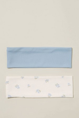 Cotton On 2Pk Soft Headband Women's Hair Accessories Blue | e2hQtNa5vuB