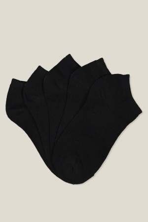 Cotton On 5Pk Ankle Women's Socks Black | vaNoTkmMdbJ
