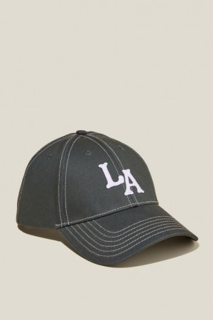 Cotton On 6 Panel Ball Men's Caps Green | F9JgfvKdiHf