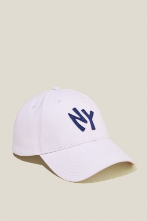 Cotton On 6 Panel Ball Men's Caps White | mQy1dEz8JzI