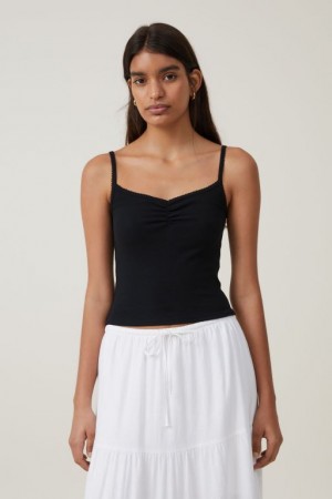 Cotton On 90 S Strappy Women's Cami Black | E3q8LEkRb5o