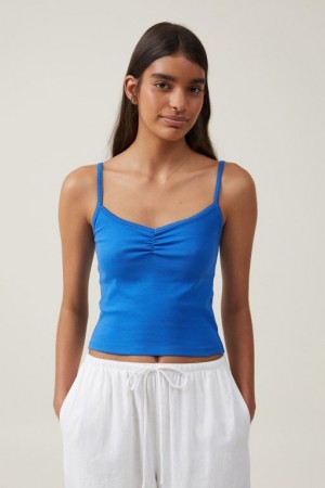 Cotton On 90 S Strappy Women's Cami Blue | bFhh3hchl77