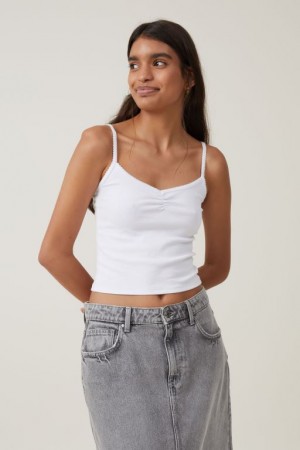 Cotton On 90 S Strappy Women's Cami White | 5relXReclNJ