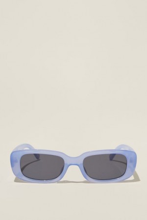 Cotton On Abby Rectangle Women's Sunglasses Blue | XkjcOi24c3h