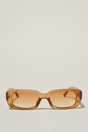 Cotton On Abby Rectangle Women's Sunglasses Vintage | 2RFUqDtcdlD