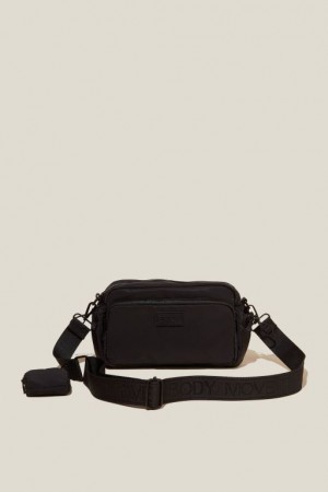 Cotton On Active Essentials Crossbody Women's Bags Black | UAnpS9e4ZP4