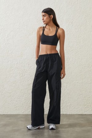 Cotton On Active Utility Women's Track Pants Black | 8qE6yv1YZAP