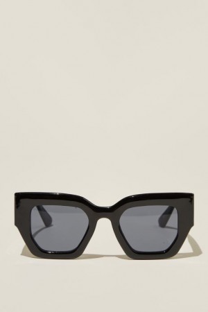 Cotton On Aubrey Oversized Women's Sunglasses Black | WyDAbGjpGdR