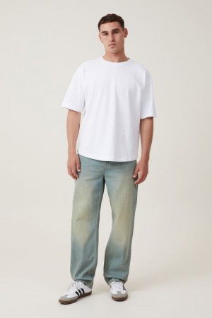 Cotton On Baggy Men's Jeans Blue Wash | 0OOVz2R6b04