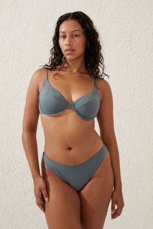 Cotton On Balconette Bra Women's Bikini Tops Khaki | Eoz3Ap8ocj5