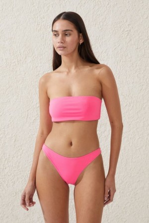 Cotton On Bandeau Women's Bikini Tops Pink | RKD798lmOZF