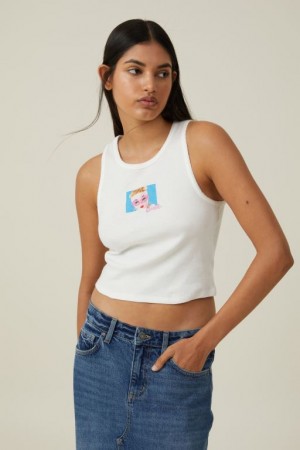 Cotton On Barbie Picot Baby Women's Graphic T-Shirts White | 9ype6kYeHCl