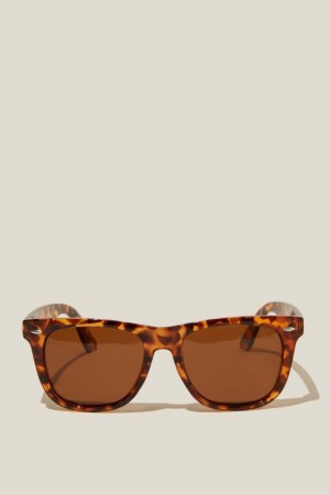Cotton On Beckley Polarized Men's Sunglasses Brown | awX7OjvVgj1