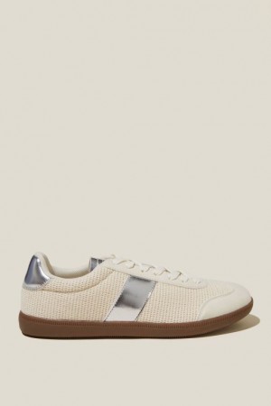 Cotton On Bella Sleek Retro Women's Sneakers Silver | OrlvpzeaiGw