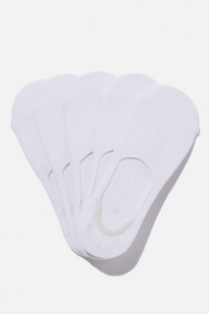 Cotton On Body 5Pk Invisible Women's Socks White | qepTnSBRDeb