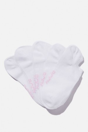 Cotton On Body 5Pk Low Cut Women's Socks White | qeH4DYqZTpJ