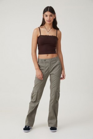 Cotton On Bootleg Cargo Flare Women's Pants Woodland | 5BcaqiyIgH8