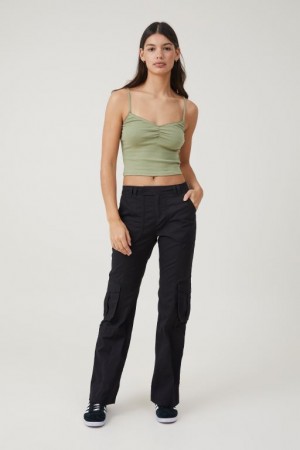 Cotton On Bootleg Cargo Flare Women's Pants Black | V5zhH3ycFLY