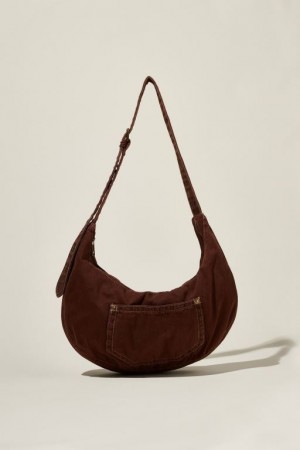 Cotton On Bowie Crescent Cross Body Women's Bags Chocolate Blue | PK9boSRCYW1