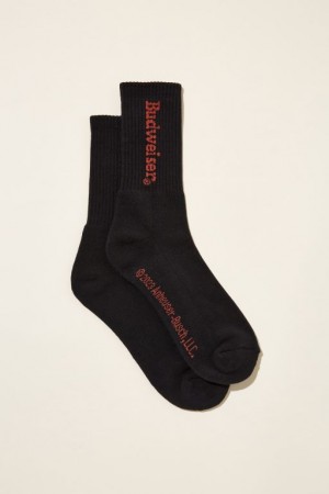 Cotton On Budweiser Men's Socks Black | vv1ipmSnUws