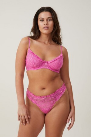 Cotton On Butterfly Lace Underwire Women's Bras Cupids | I9ly6NVd28k