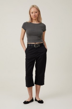 Cotton On Capri Women's Pants Black | 2cvBYbJNAYv