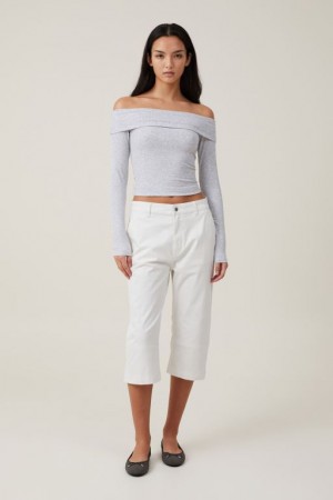 Cotton On Capri Women's Pants White | bY5DBcbRrPp