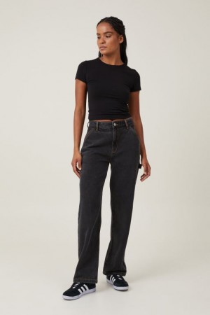 Cotton On Carpenter Jean Women's Pants Black | kh5Dn8sxDhe