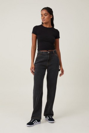 Cotton On Carpenter Women's Jeans Black | l97cAZUclfr