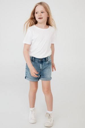 Cotton On Cassandra Denim Girls' Shorts Blue Wash | PxpbV9kVHR4