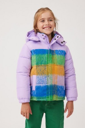 Cotton On Charlotte Puffer Girls' Jackets Purple | BtTqZeT2VmJ