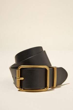 Cotton On Chunky Dad Women's Belts Black / Gold | kYn0tT7wYF1