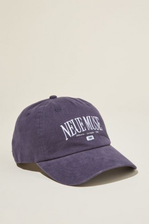 Cotton On Classic Dad Women's Hats Navy | zsiMCeVZTJS