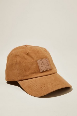 Cotton On Classic Monogram Patch Women's Hats Grey Brown | MsL1ISQ6eW5