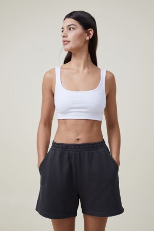 Cotton On Classic Washed Fleece Short Women's Track Pants Black | q59kN5rOilB