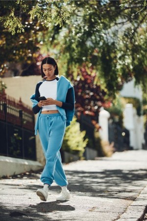 Cotton On Classic Washed Track Women's Pants Blue | V8dYUKPXlxO