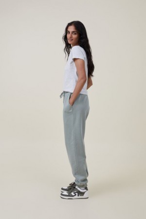 Cotton On Classic Washed Track Women's Pants Olive | zgvNRLIQzeZ