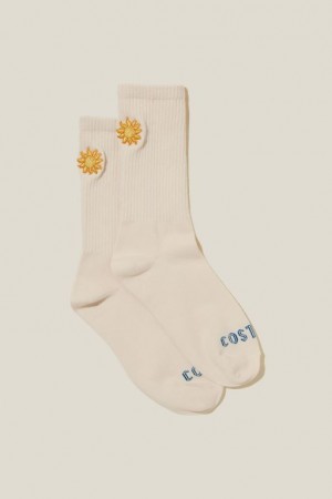 Cotton On Club House Crew Women's Socks Orange | dmNPixCHIgN