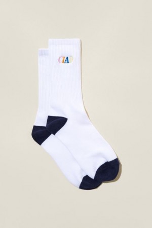 Cotton On Club House Crew Women's Socks White | StpmLiWAYUh