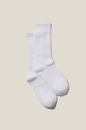 Cotton On Club House Crew Women's Socks White | QtyZNsaec3W