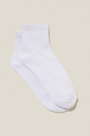 Cotton On Club House Quarter Crew Women's Socks White | WADiqZjAg8y
