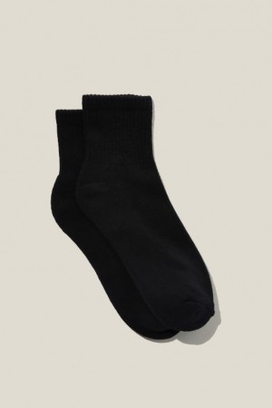 Cotton On Club House Quarter Crew Women's Socks Black | EwTLcXYGm90
