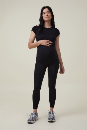 Cotton On Core Tight Over Belly Women's Maternity Wear Black | lOA7oQuLD9x
